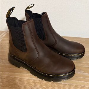 Dr. Martens Embury Chelsea Boots in Dark Brown Crazy Horse Leather